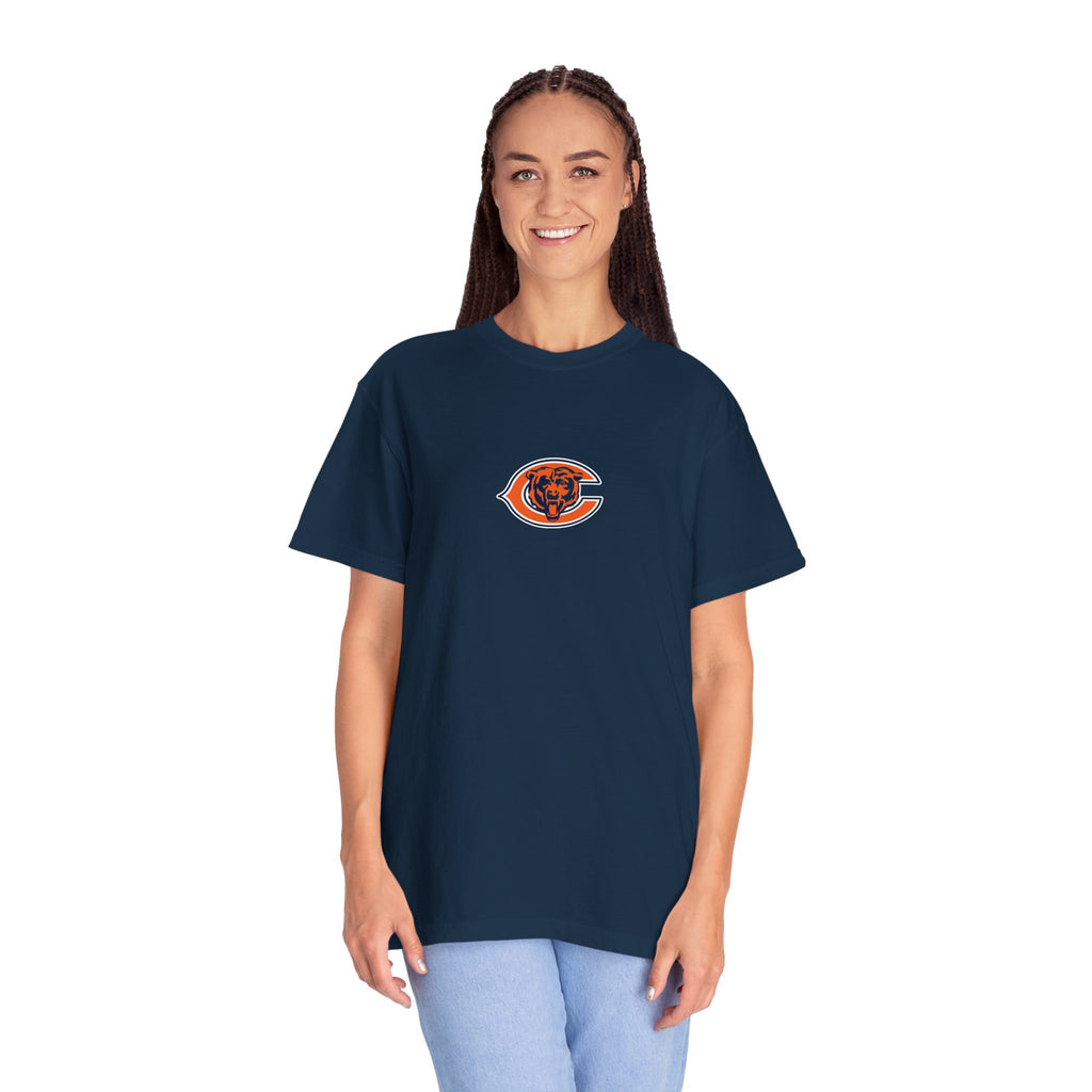 Chicago Bears Script Logo T-Shirt — "Good, Better, Best" Back-Print Fan Tee