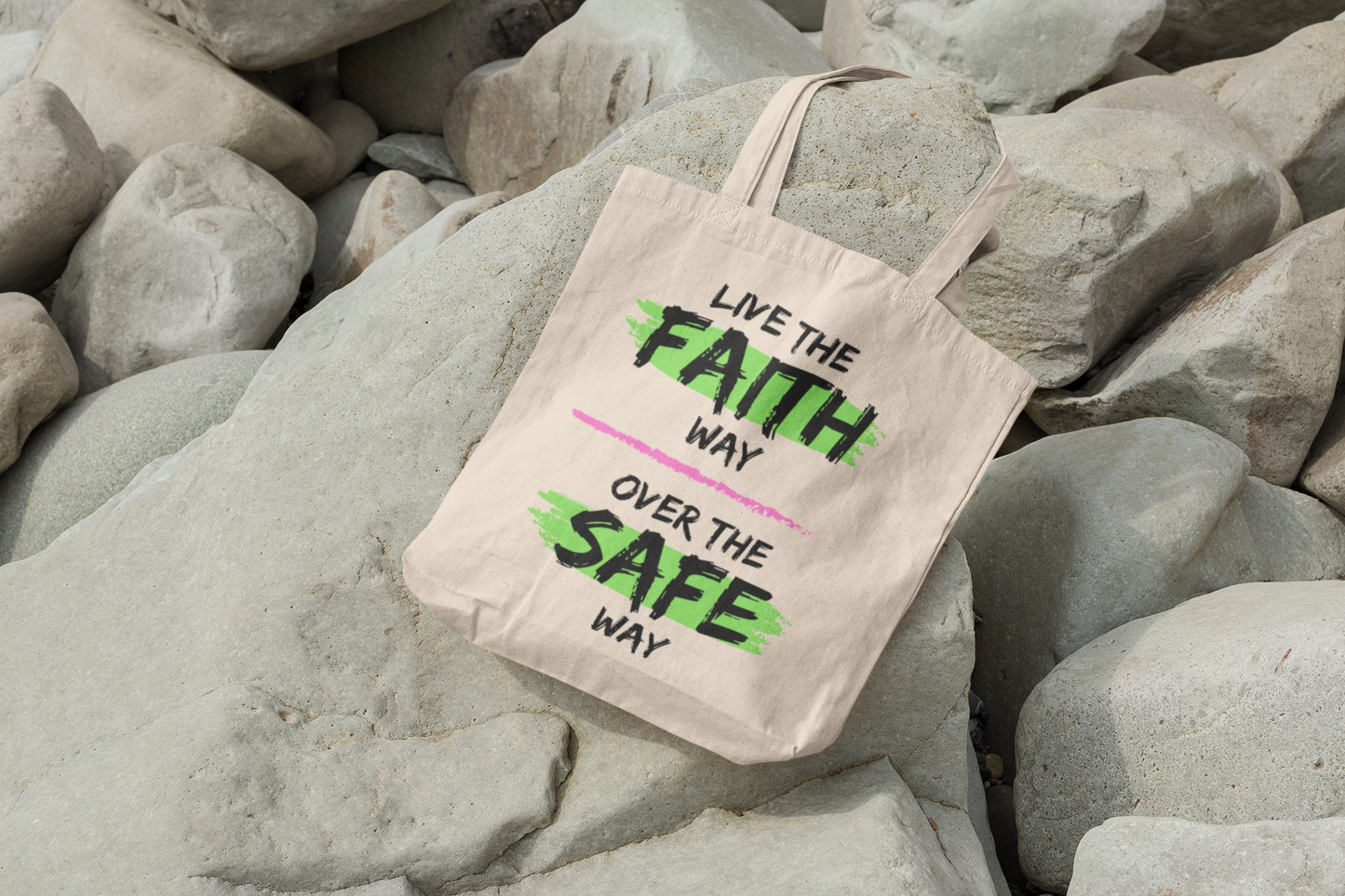 Live the Faith Way Canvas Tote Bag