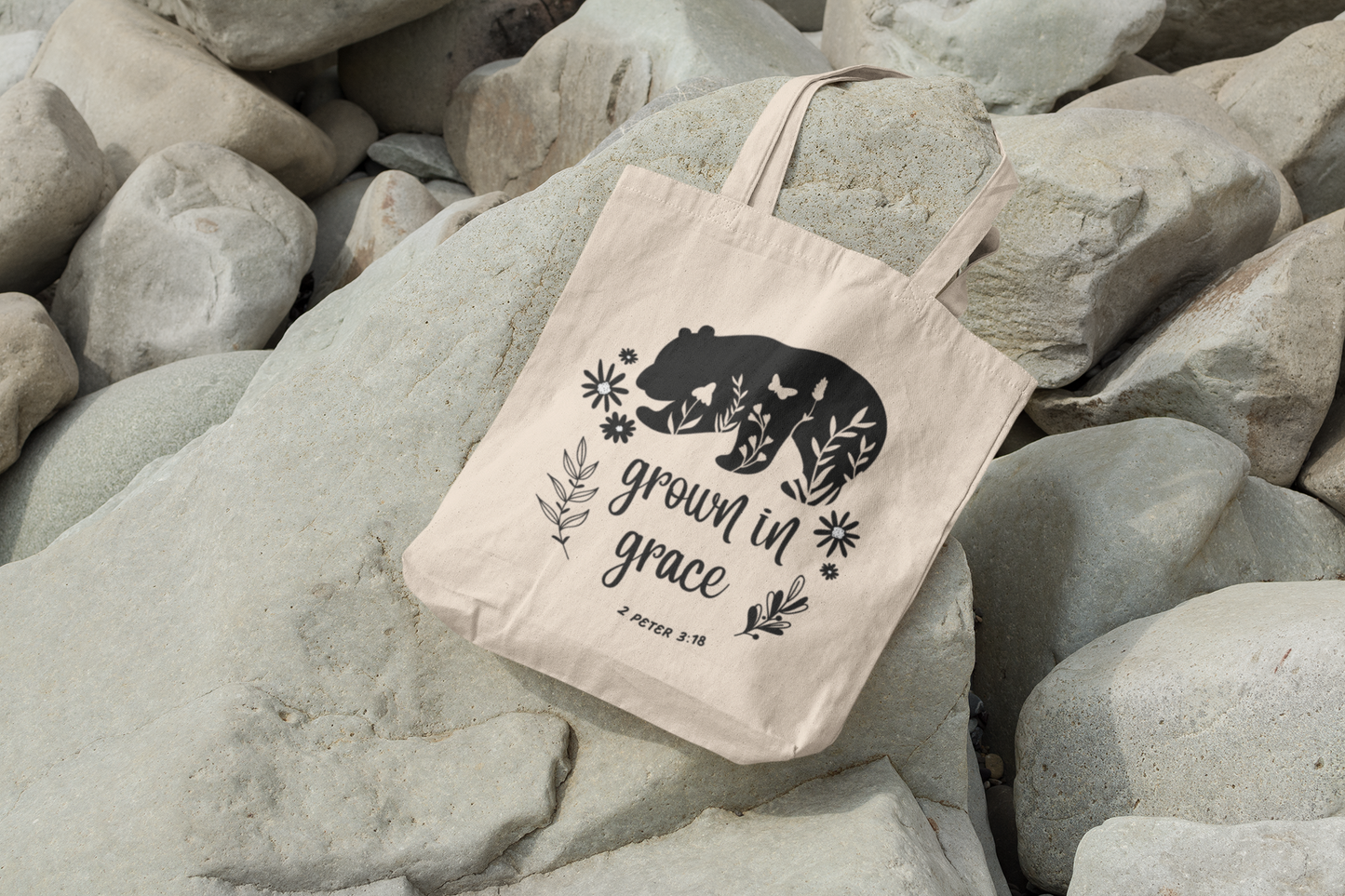 Grown in Grace Canvas Tote Bag