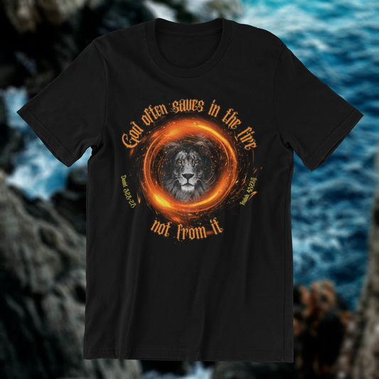 God Saves In The Fire T-shirt