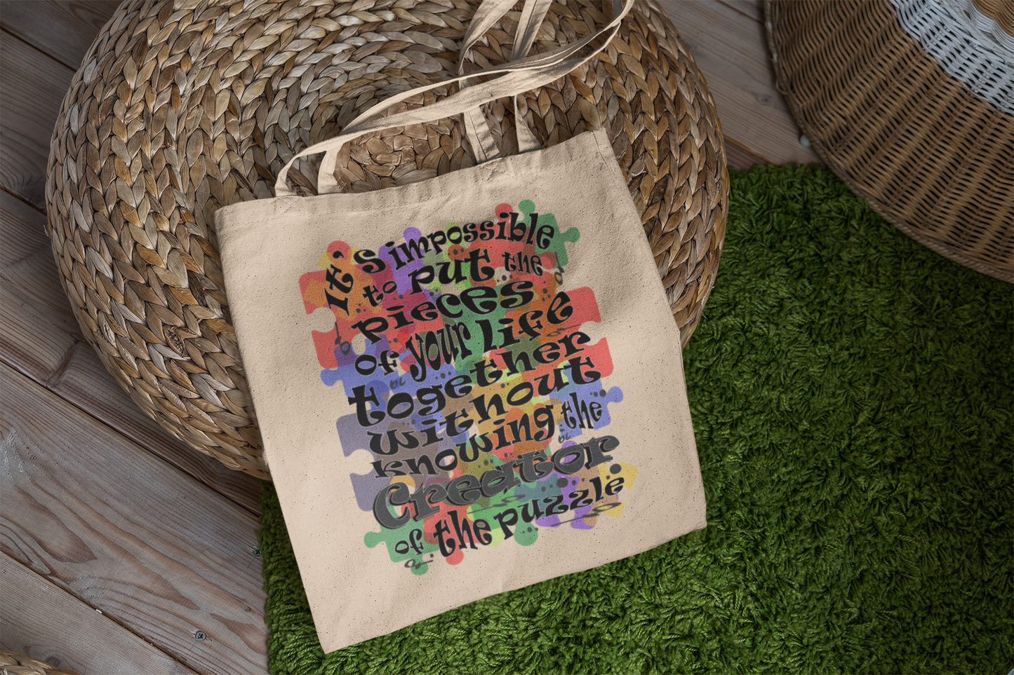 Pieces of Your Life Canvas Tote Bag