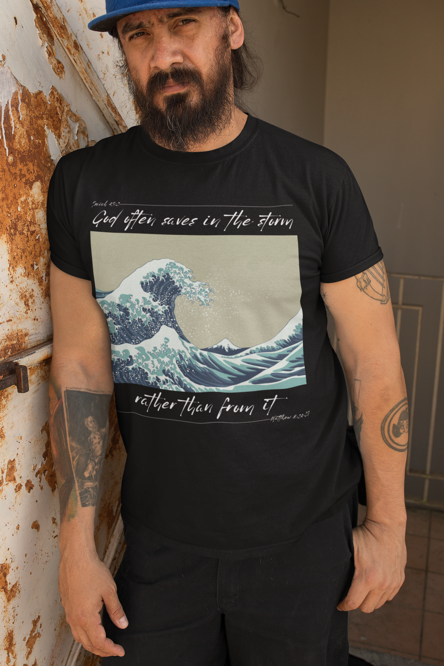 God Saves In The Storm Big and Tall T-shirt