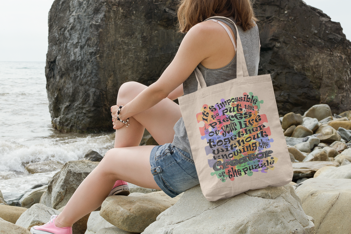 Pieces of Your Life Canvas Tote Bag