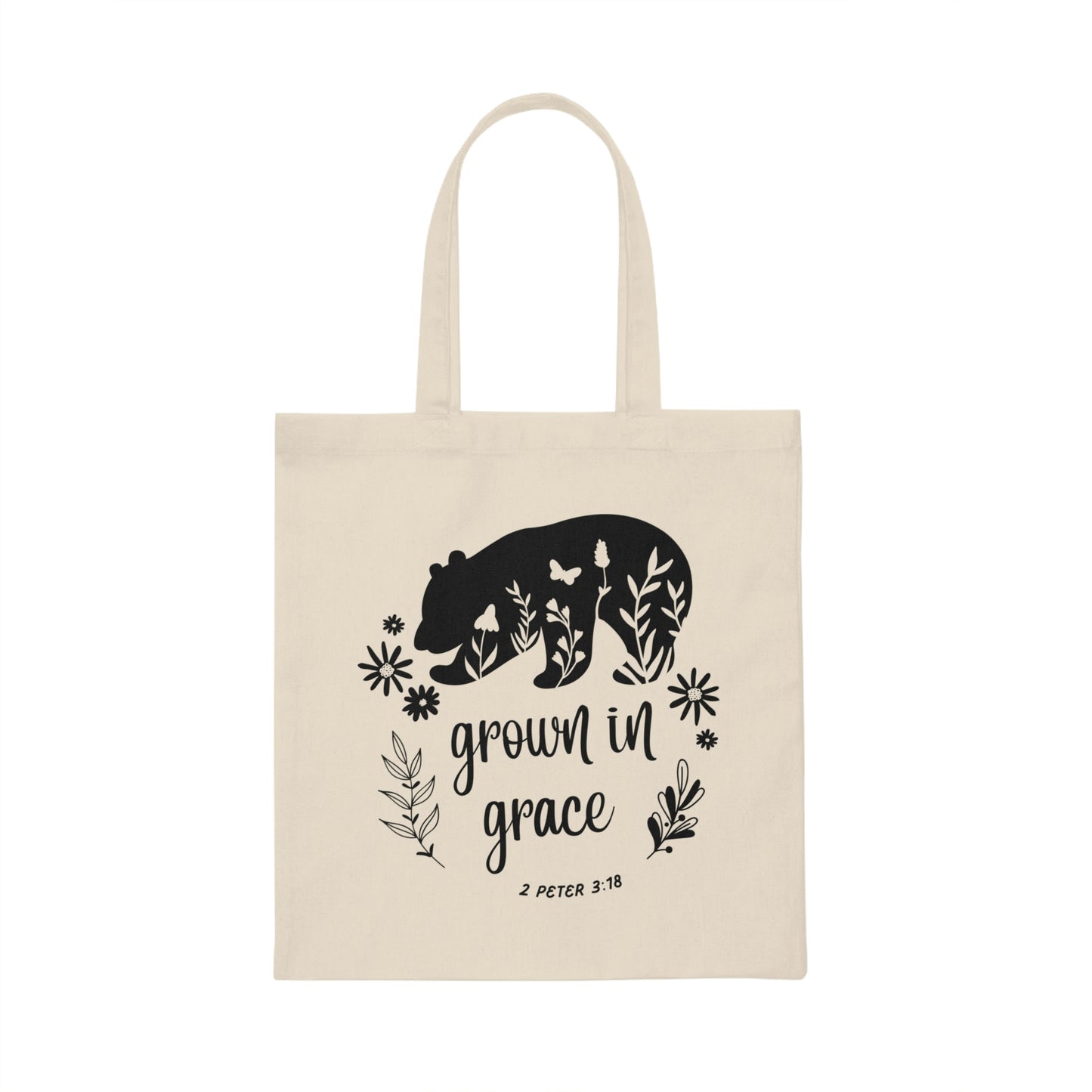 Grown in Grace Canvas Tote Bag