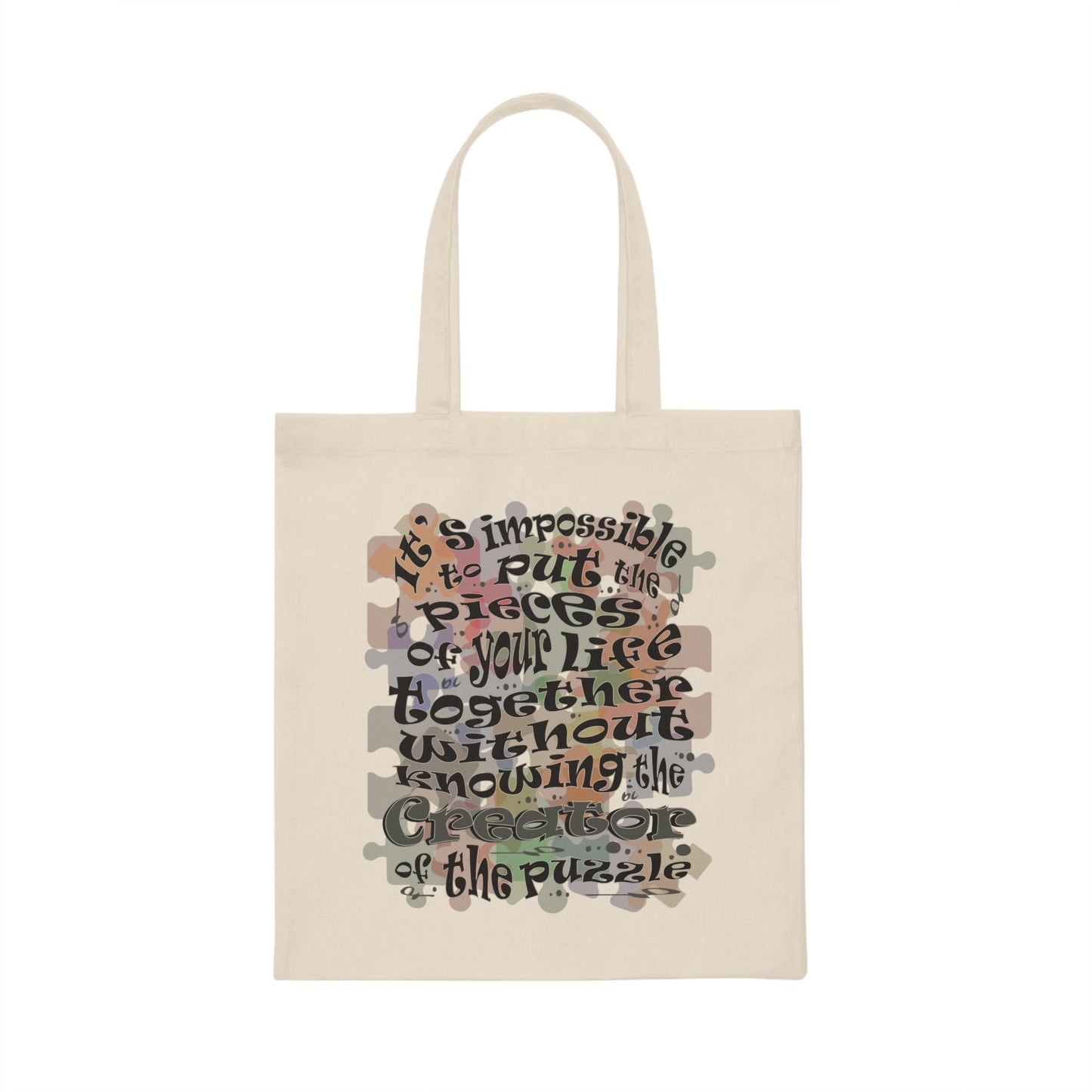 Pieces of Your Life Canvas Tote Bag