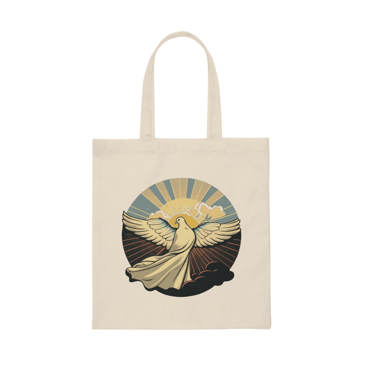 Robed Dove Canvas Tote Bag