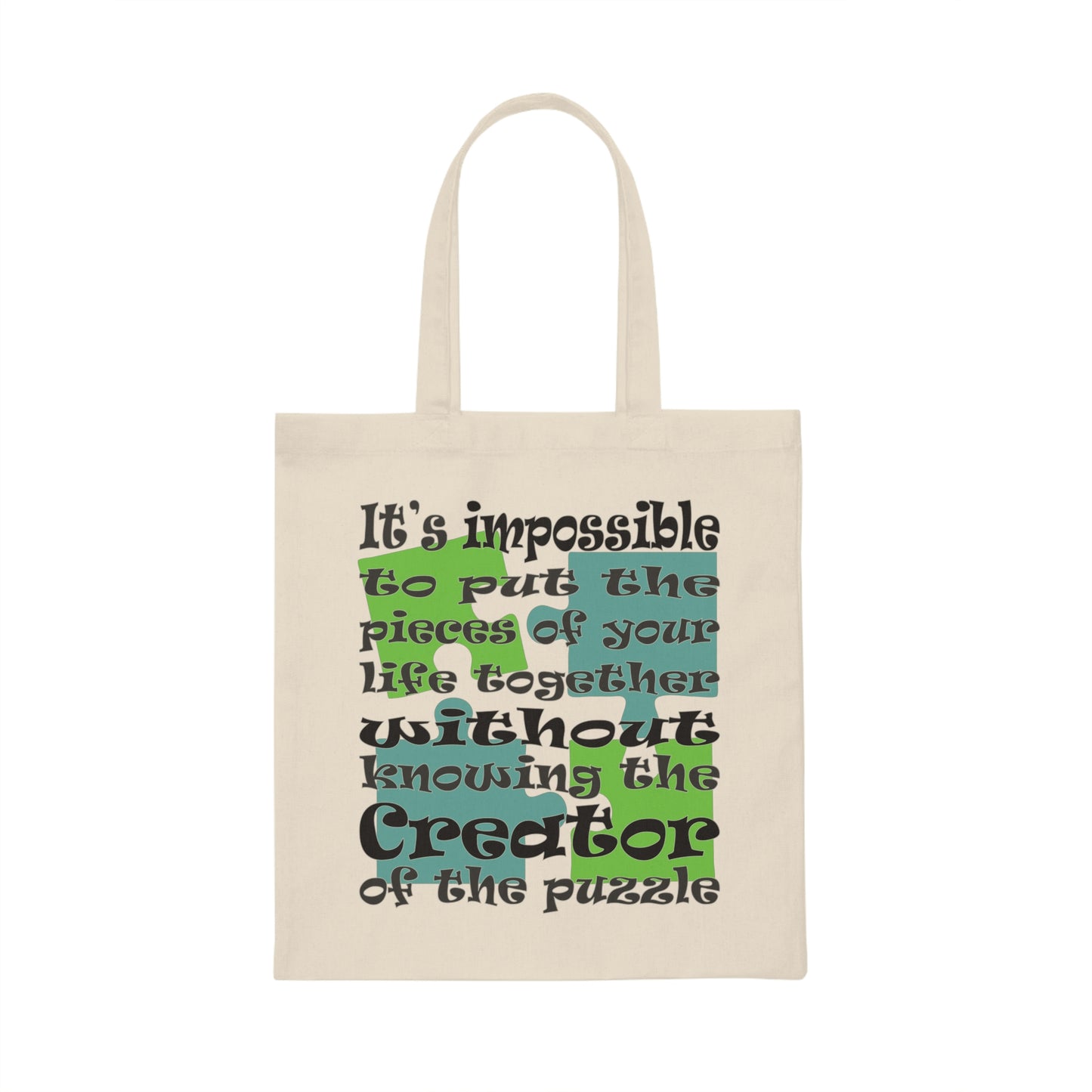 Puzzle Canvas Tote Bag